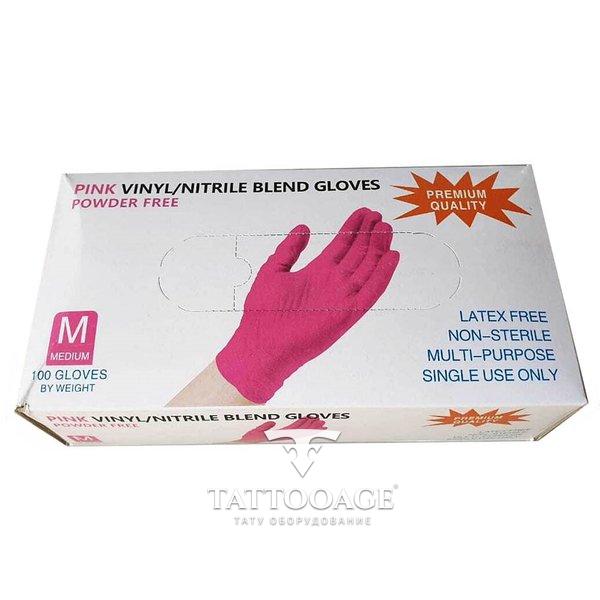 Wally Plastic  перчатки нитрил-винил Розовые