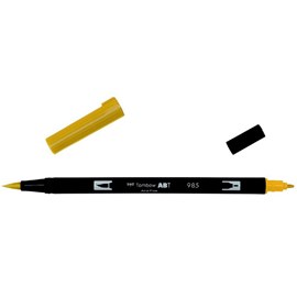 Маркер-кисть brush pen 985 желтый хром