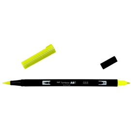 Маркер-кисть brush pen 055 желтый процесс